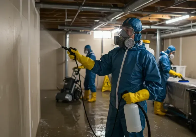 Basement Sanitization and Antimicrobial Treatment process in North Kansas City, MO