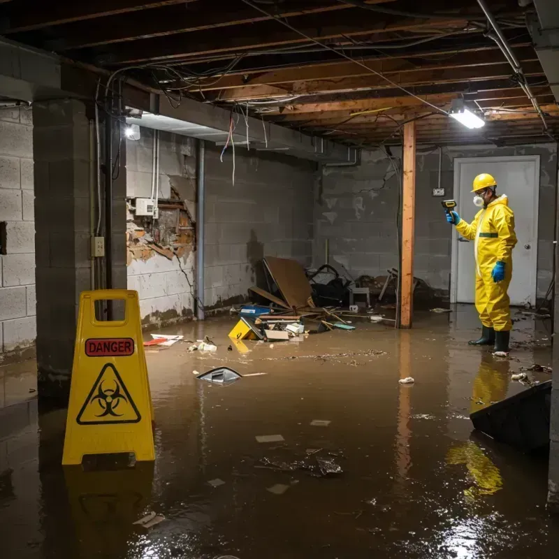 Flooded Basement Electrical Hazard in North Kansas City, MO Property